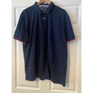 Tommy Hilfiger custom fit Blue Polo short sleeve shirt size XXL